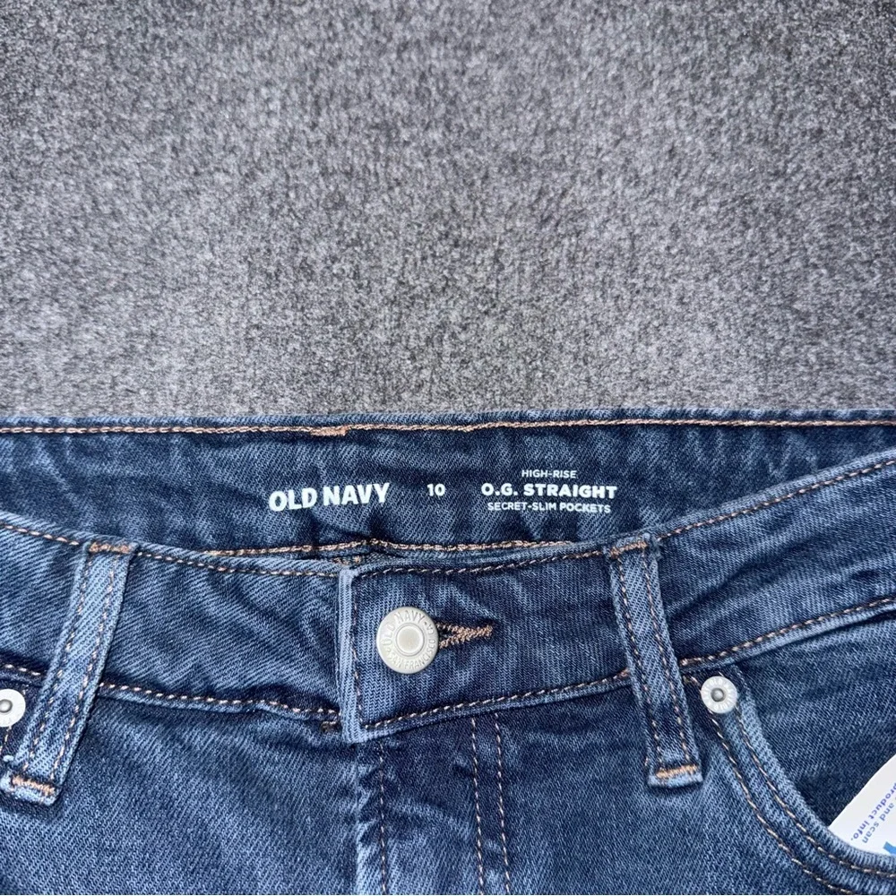 NWT Old Navy High Waisted O.G. Straight Jeans Women’s 10 Dark Wash Fae